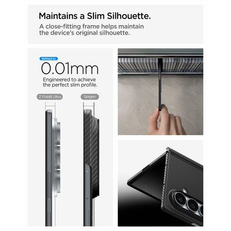 Spigen Samsung Galaxy Z Fold 8 Ultra Skal Air Skin Aramid MagFit Svart