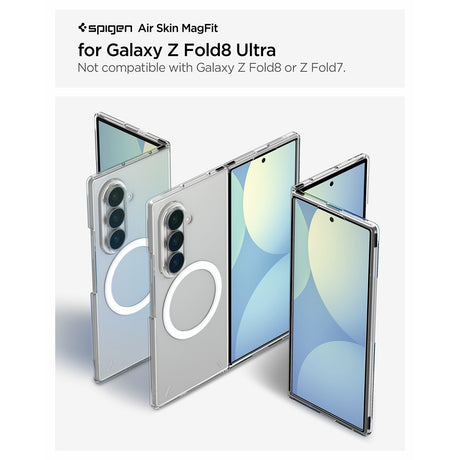 Spigen Samsung Galaxy Z Fold 8 Ultra Skal Air Skin MagFit Clear White