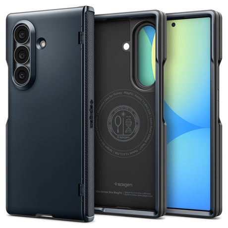 Spigen Samsung Galaxy Z Fold 8 Ultra Skal Slim Armor Pro MagFit Metal Slate