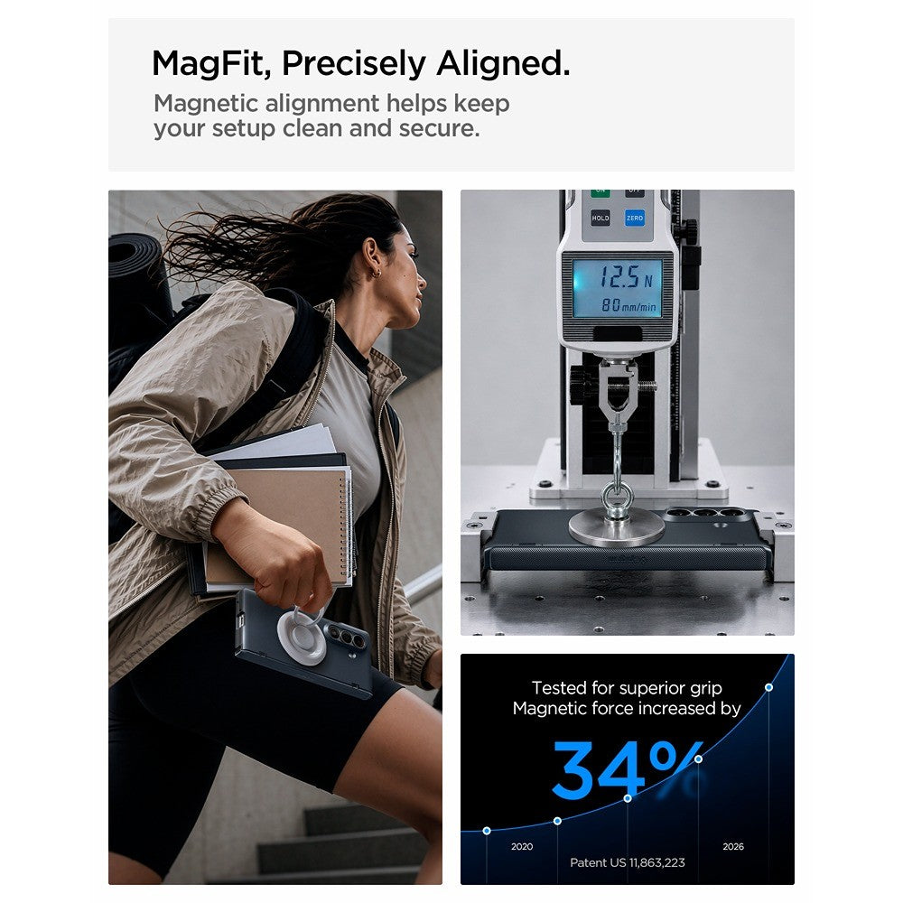 Spigen Samsung Galaxy Z Fold 8 Ultra Skal Slim Armor Pro MagFit Metal Slate