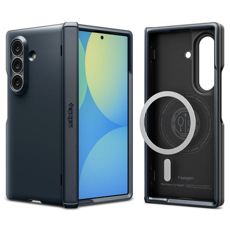 Spigen Samsung Galaxy Z Fold 8 Ultra Skal Slim Armor Pro MagFit Metal Slate