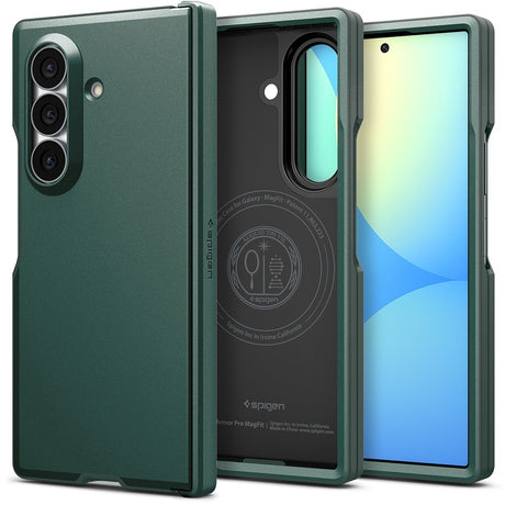 Spigen Samsung Galaxy Z Fold 8 Ultra Skal Tough Armor Pro MagFit Abyss Green