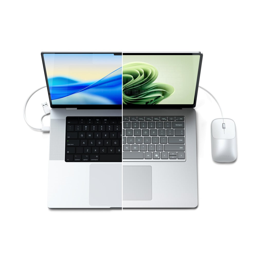 Satechi Trådad Mus Slim LX Silver