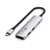 Satechi 4-i-1 USB-C Slim Multiport Adapter 4K Silver
