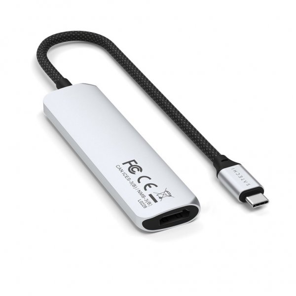 Satechi 4-i-1 USB-C Slim Multiport Adapter 4K Silver