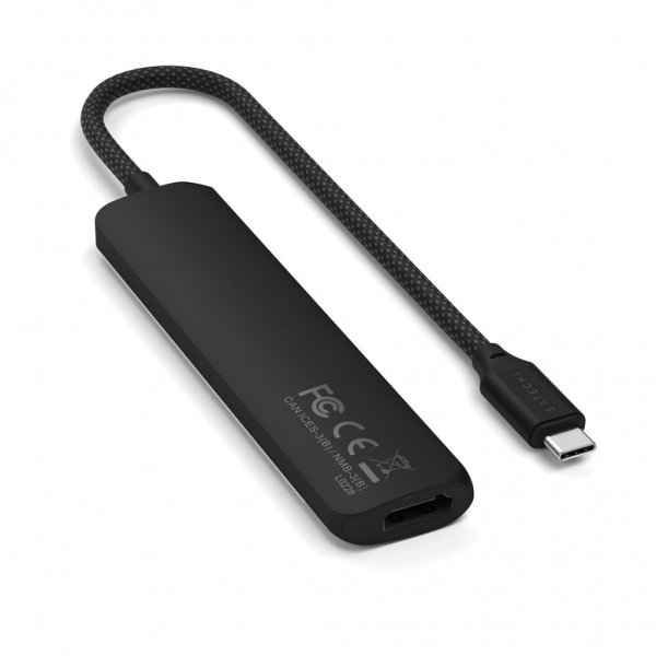 Satechi 6-i-1 USB-C Slim Multiport Adapter Svart