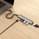 Satechi 6-i-1 USB-C Slim Multiport Adapter Space Gray