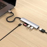 Satechi 6-i-1 USB-C Slim Multiport Adapter Silver