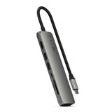 Satechi 7-i-1 USB-C Slim Multiport Adapter med Ethernet Space Gray