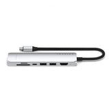 Satechi 7-i-1 USB-C Slim Multiport Adapter med Ethernet Silver
