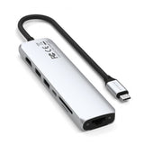 Satechi 7-i-1 USB-C Slim Multiport Adapter med Ethernet Silver