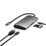 Satechi USB-C Multiport Adapter 8K With Ethernet V3 Space Gray