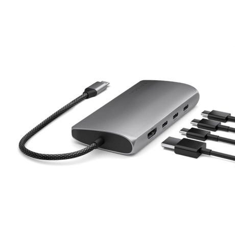 Satechi USB-C Multiport Adapter 8K With Ethernet V3 Space Gray