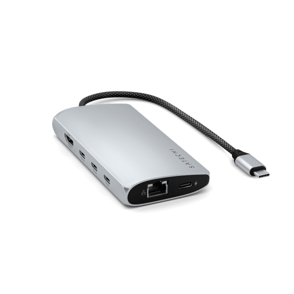 Satechi USB-C Multiport Adapter 8K With Ethernet V3 Silver