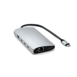 Satechi USB-C Multiport Adapter 8K With Ethernet V3 Silver