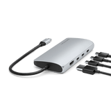 Satechi USB-C Multiport Adapter 8K With Ethernet V3 Silver
