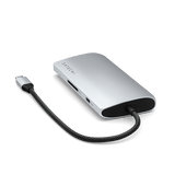 Satechi USB-C Multiport Adapter 8K With Ethernet V3 Silver
