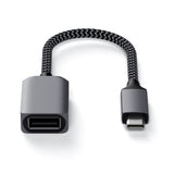 Satechi USB-C till USB-A 3.0 adapterkabel Grå