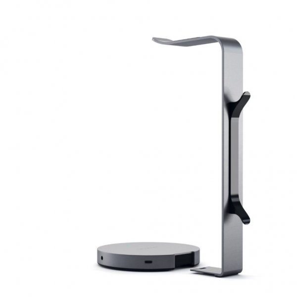 Satechi Aluminiumstativ för hörlurar med inbyggd USB-hub Space Grey