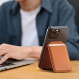 Satechi Korthållare Vegan-Leather Magnetic Wallet Stand Orange