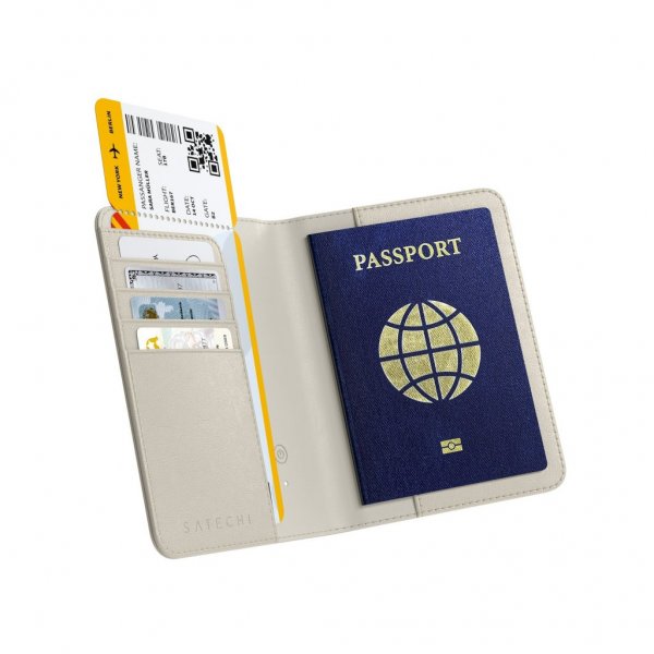 Satechi Vegan-Leather FindAll Passport Cover Sand
