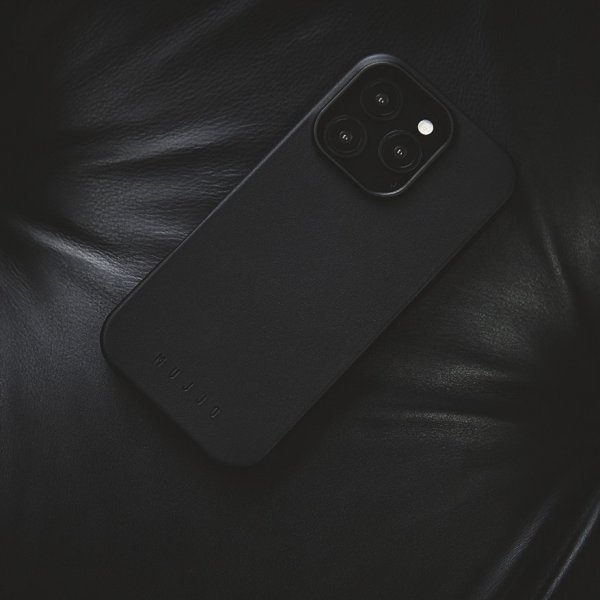 Mujjo iPhone 16 Pro Max Skal Full Leather Case Svart