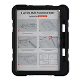 iPad 11 (A16)/iPad 10.9 (gen 10) Skal med Stativ & Handrem Svart