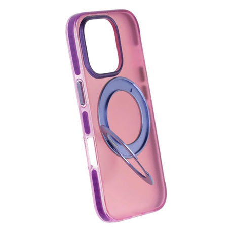 iPhone 16 Pro Skal Roterbart Stativ Rosa Lila