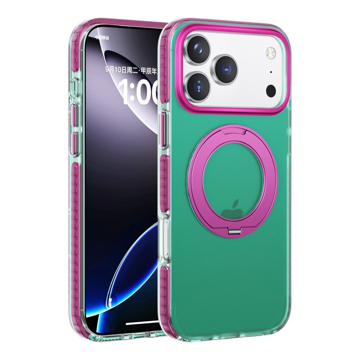 iPhone 17 Pro Max Skal Roterbart Stativ Grön