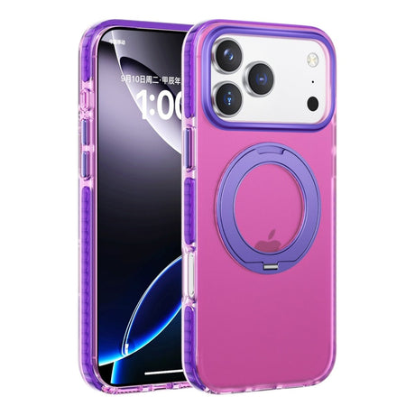 iPhone 17 Pro Skal Roterbart Stativ Rosa Lila