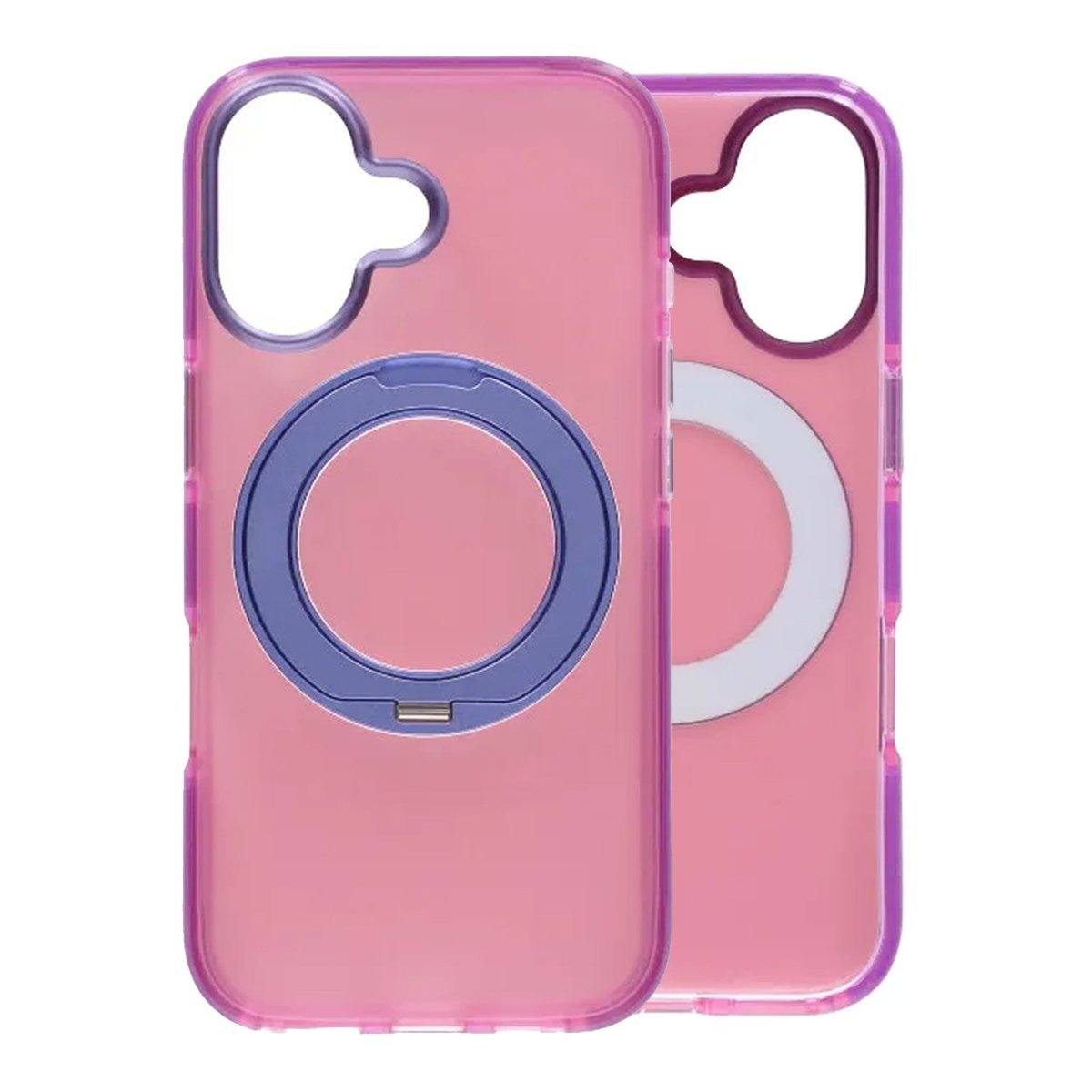 iPhone 17 Skal Roterbart Stativ Rosa Lila