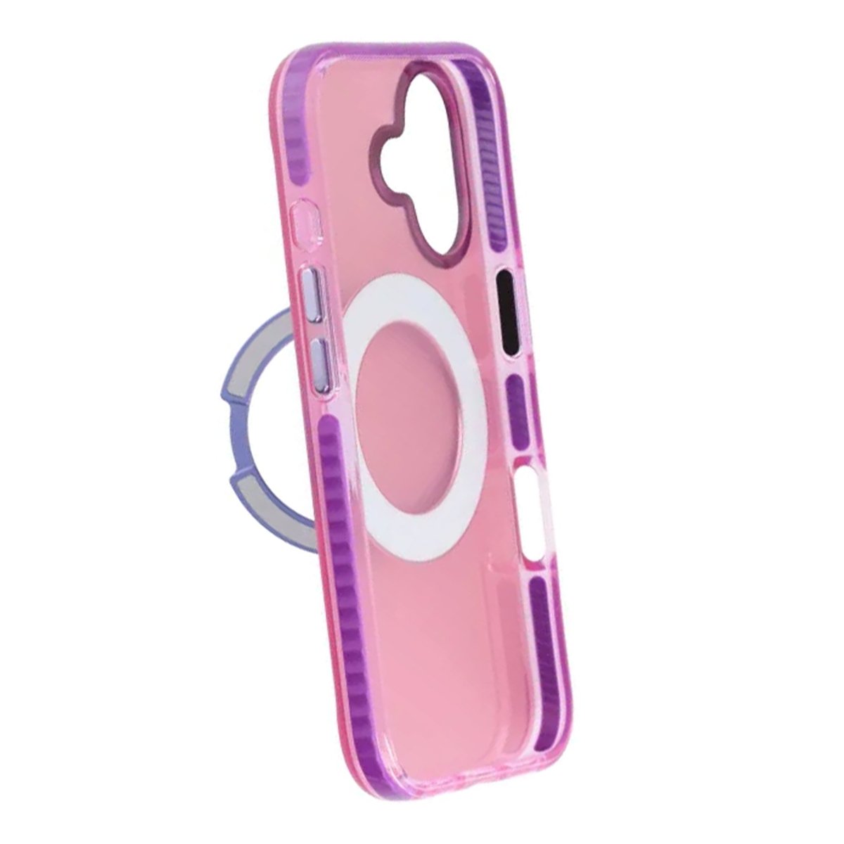 iPhone 17 Skal Roterbart Stativ Rosa Lila