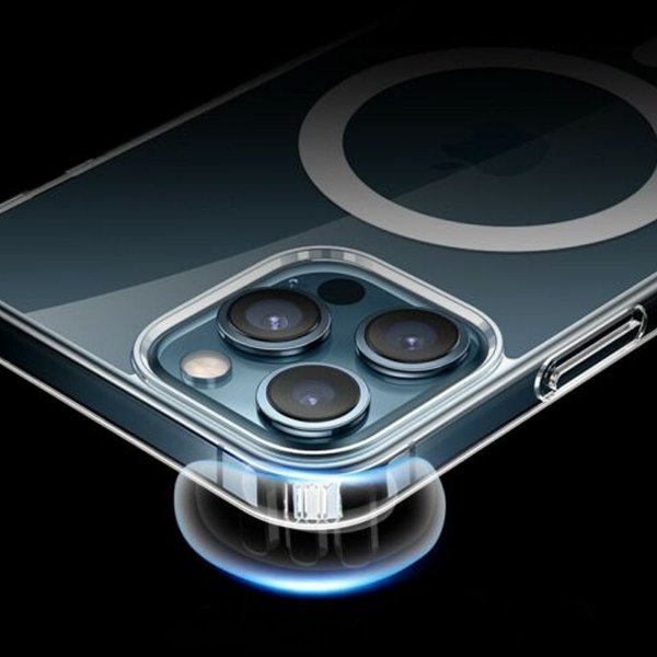 iPhone 13 Pro Max Skal TPU MagSafe Stöttåligt Transparent