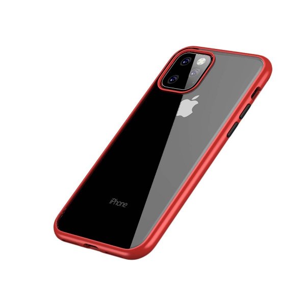 iPhone 11 Pro Max Skal Stöttålig Röd Transparent