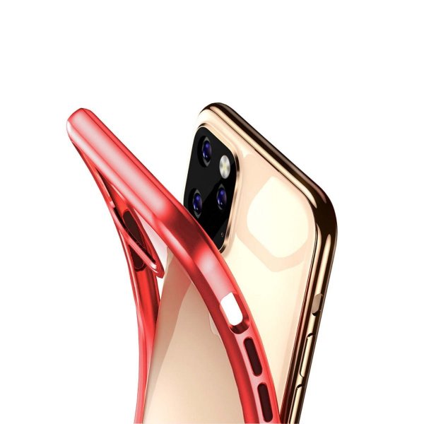 iPhone 11 Pro Skal Transparent Röd