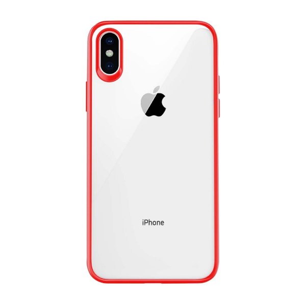 iPhone Xs Max Skal Transparent Röd