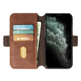 Krusell iPhone 12 Mini Fodral Sunne PhoneWallet Vintage Cognac