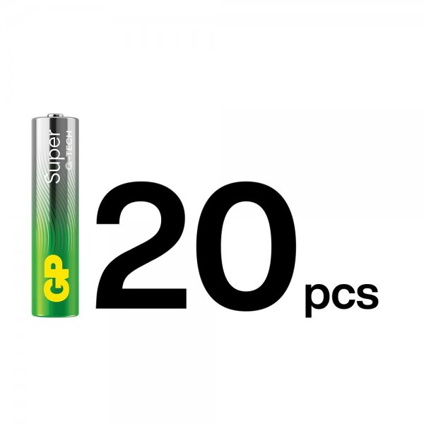 GP Super Alkaline AAA-batteri 24A/LR03 20-pack