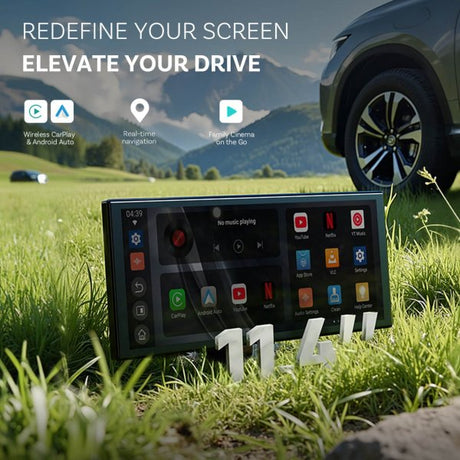Ottocast ScreenFlow Portabel Infotainment-skärm för Bil CarPlay/Android Auto