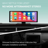 Ottocast ScreenFlow Portabel Infotainment-skärm för Bil CarPlay/Android Auto