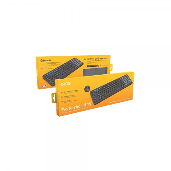 ZAGG Trådlöst Tangentbord Pro Keyboard 15 Nordic Charcoal