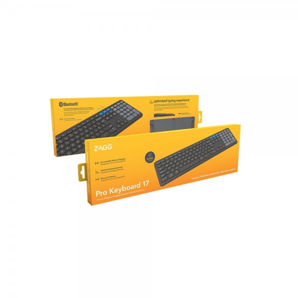 ZAGG Trådlöst Tangentbord Pro Keyboard 17 Nordic Charcoal