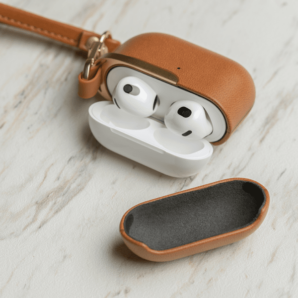 Moshi Pebbo Luxe AirPods 3 PU-Läder Brun