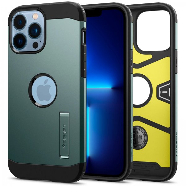 Spigen iPhone 13 Pro Skal Tough Armor Midnight Green