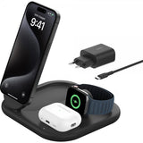 Belkin Trådlös Laddare BoostCharge 3-in-1 Foldable MagSafe Qi2 15W Svart