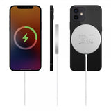 Deltaco Trådlös Laddare Magnetic Wireless Charger MagSafe Vit