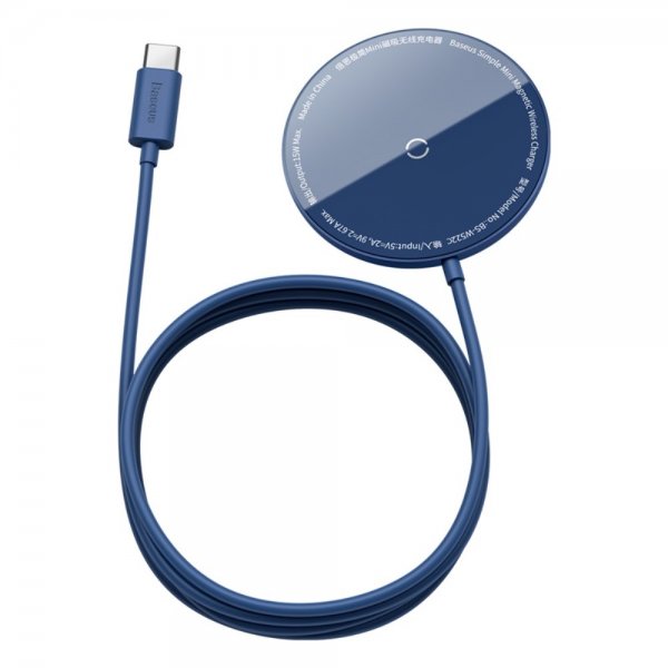 Baseus Trådlös Laddare MagSafe Simple Mini 15W Blå