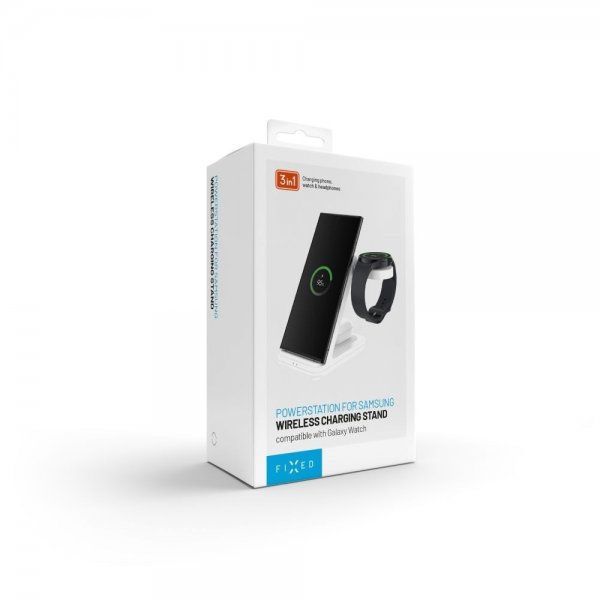 Fixed Trådlös Laddare Powerstation for Samsung 3in1 15W Vit