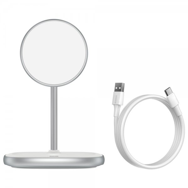 Baseus Trådlös Laddare Swan MagSafe 15W Vit