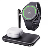 Trådlös Laddare V8S 2-i-1 Samsung Galaxy Watch/Buds Svart